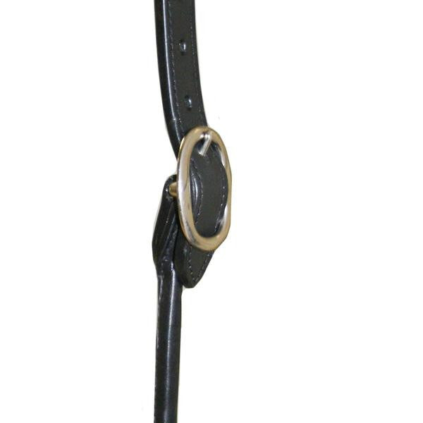 Premium Round Rolled Leather Cattle Show Halter with Matching Chain Lead  Buckle