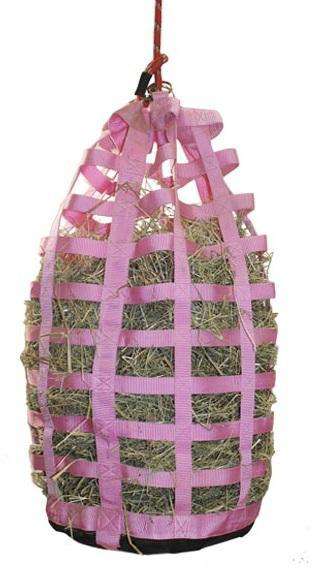 Derby Originals Go Around Slow Feeder Horse Hay Bag  Pink Colors