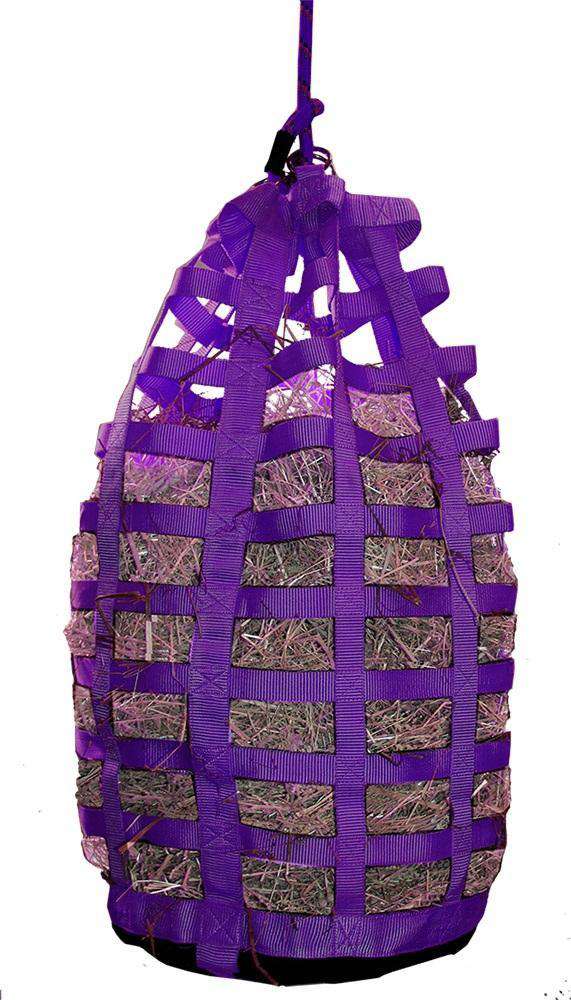 Derby Originals Go Around Slow Feeder Horse Hay Bag  Purple