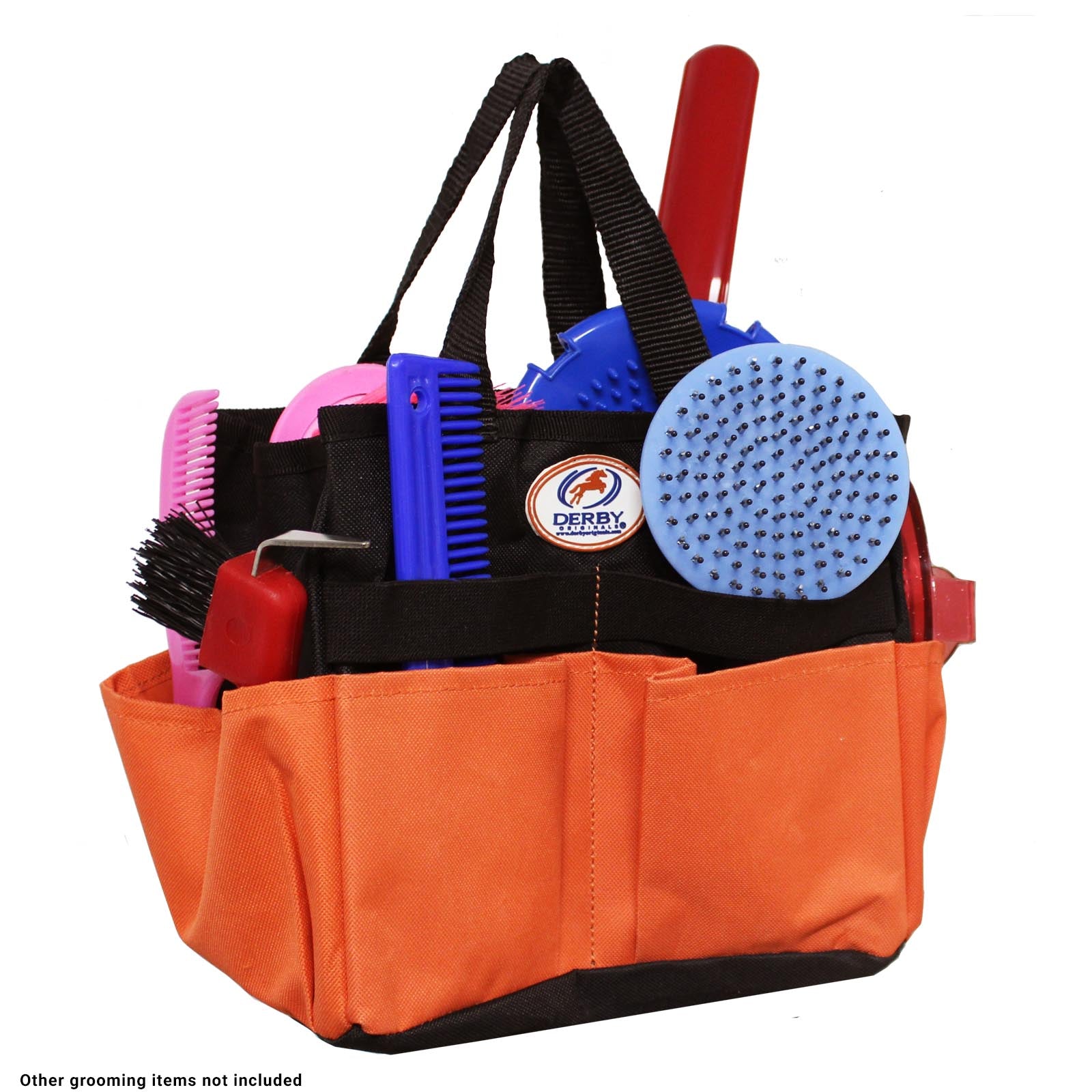 Nylon Horse / Dog Multi Pocket Grooming Tote Bag Orange