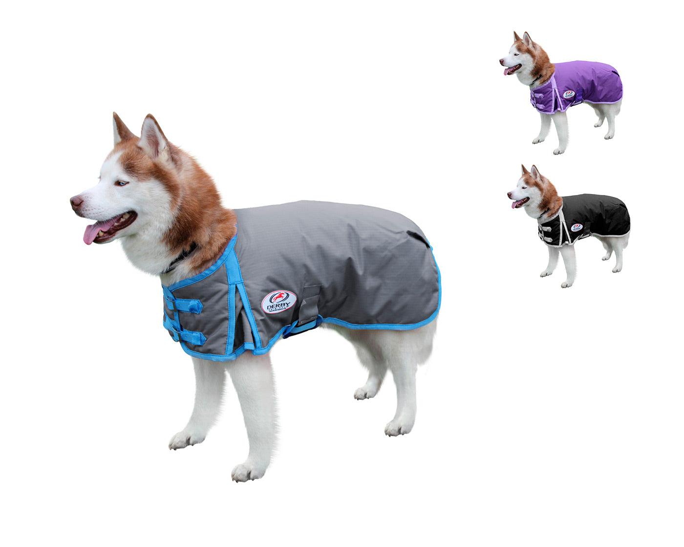 Derby 600D Dog Blanket Coat Waterproof  grey color