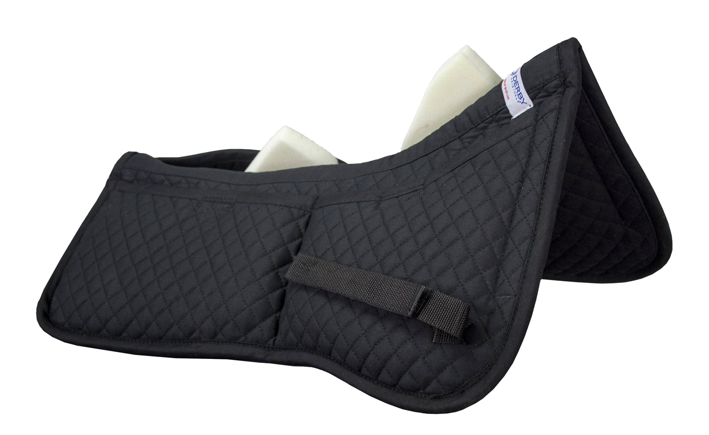 Derby Contoured Correction All Purpose Quilted English Half Saddle Pad with Therapeutic Removable Support Memory Foam Pockets for all Disciplines