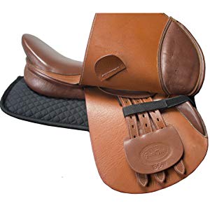 Derby Contoured Correction All Purpose Quilted English Half Saddle Pad with Therapeutic Removable Support Memory Foam Pockets for all Disciplines