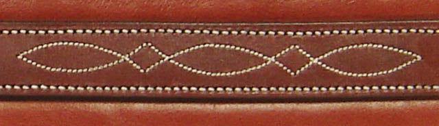 Paris Tack Fancy Stitched Chafeless Padded Leather English Girth