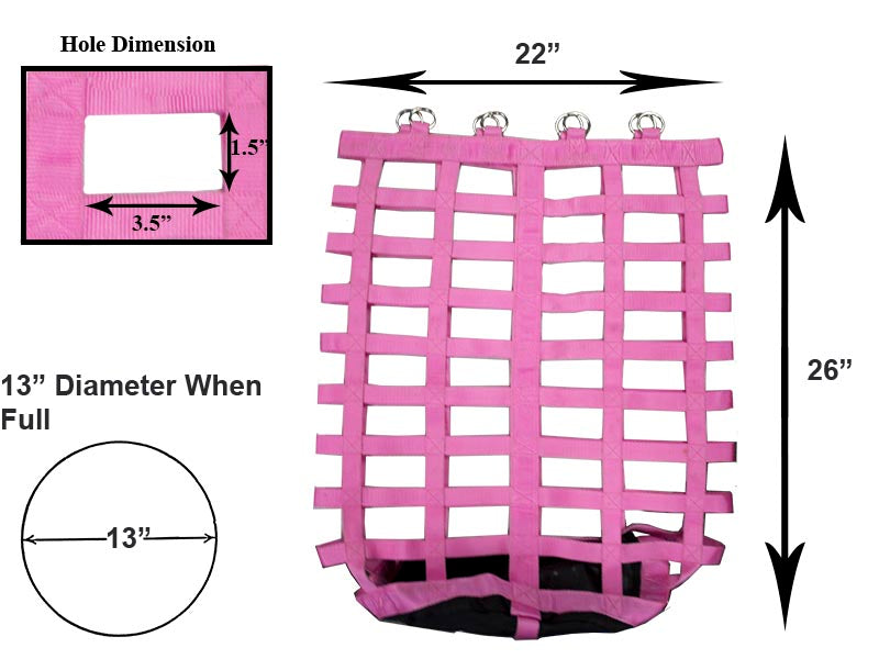 Derby Originals Go Around Slow Feeder Horse Hay Bag  dimensions