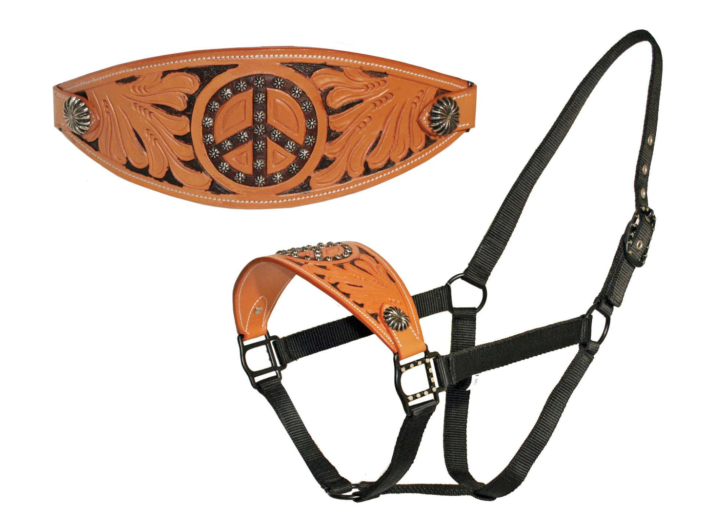 Tahoe Silverado Series Peace Sign Nylon Bronc Halter