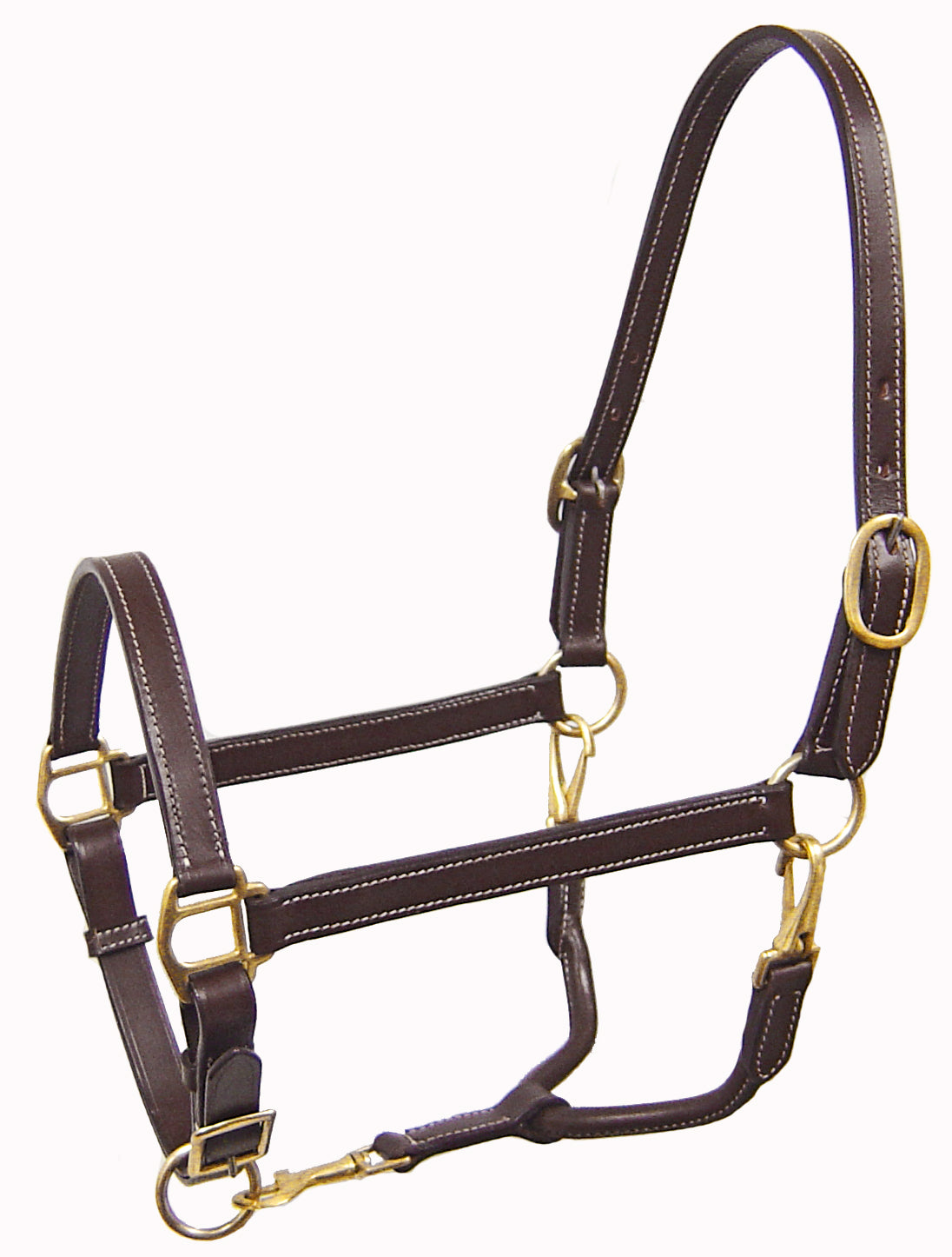 Derby Originals American Elegance Series - Convertible Double Stitch Leather Grooming Full Horse Halter - USA Leather