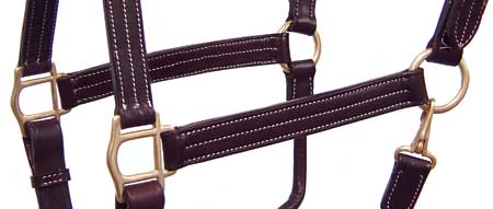 Derby Originals American Elegance Series Triple Stitch Adjustable Leather Halter