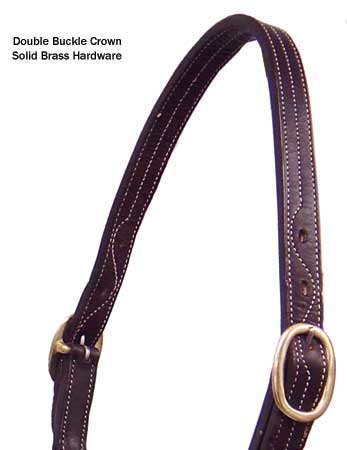 Derby Originals American Elegance Series Triple Stitch Adjustable Leather Halter