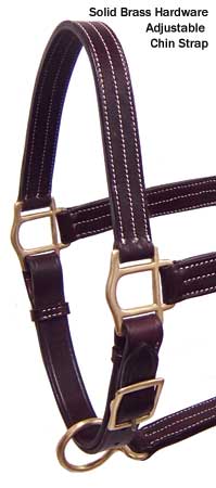 Derby Originals American Elegance Series Triple Stitch Adjustable Leather Halter