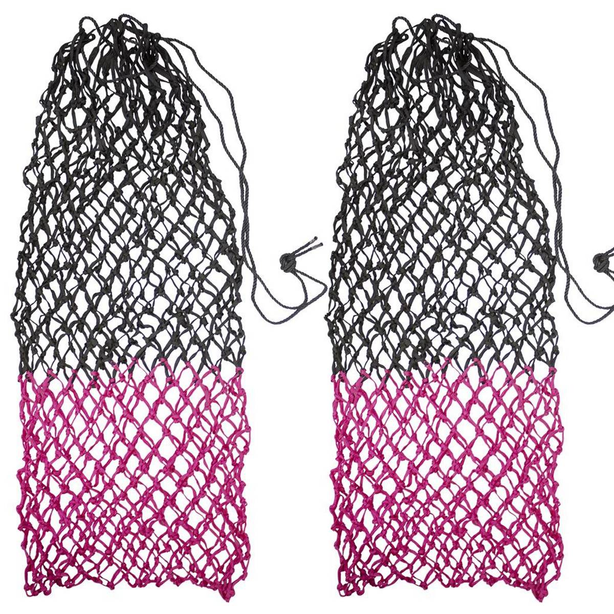 Paris Tack Set of 2 - 56" Soft Mesh Hay Nets with 2" Holes, Fits 8-10 Flakes of Hay Pair