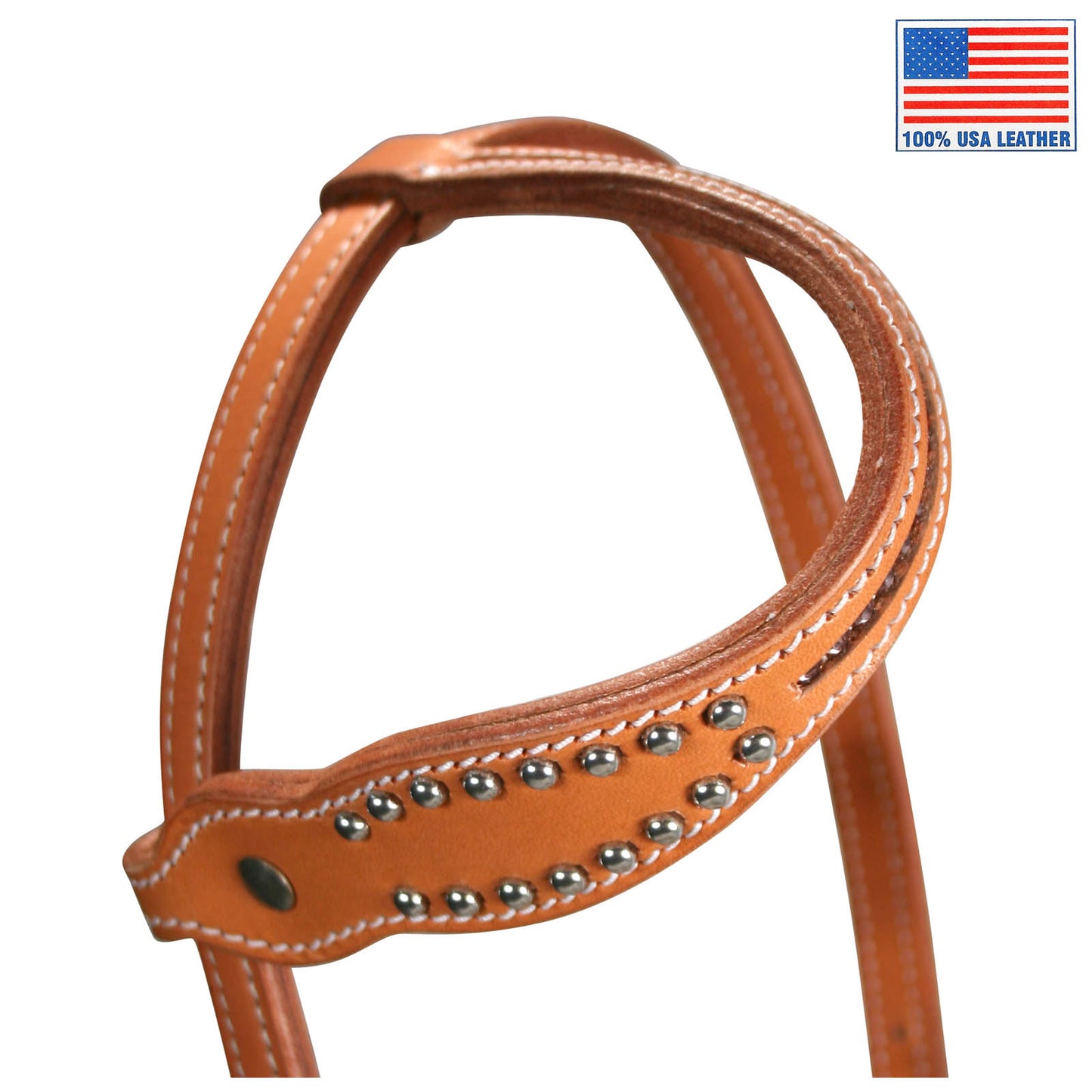 Tahoe Tack USA Leather Pink Swarovski Crystal Inlaid Western Slip Ear Headstall