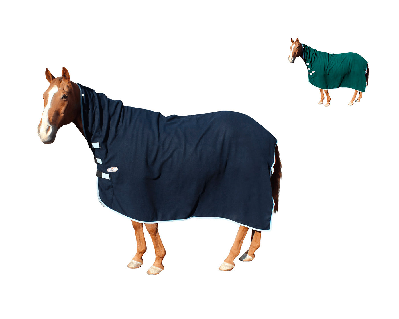 Derby Originals Fleece Cooler for Horses All Season Sheet & Blanket Liner with Neck Cover