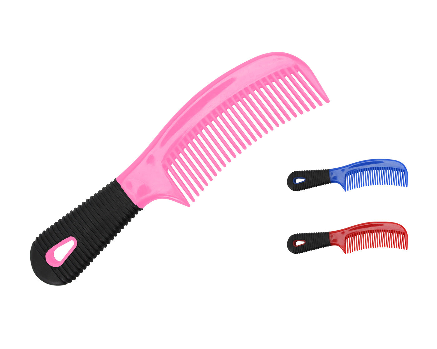 Tahoe Tack Horse Grooming Soft Grip Mane and Tail Comb Pink color