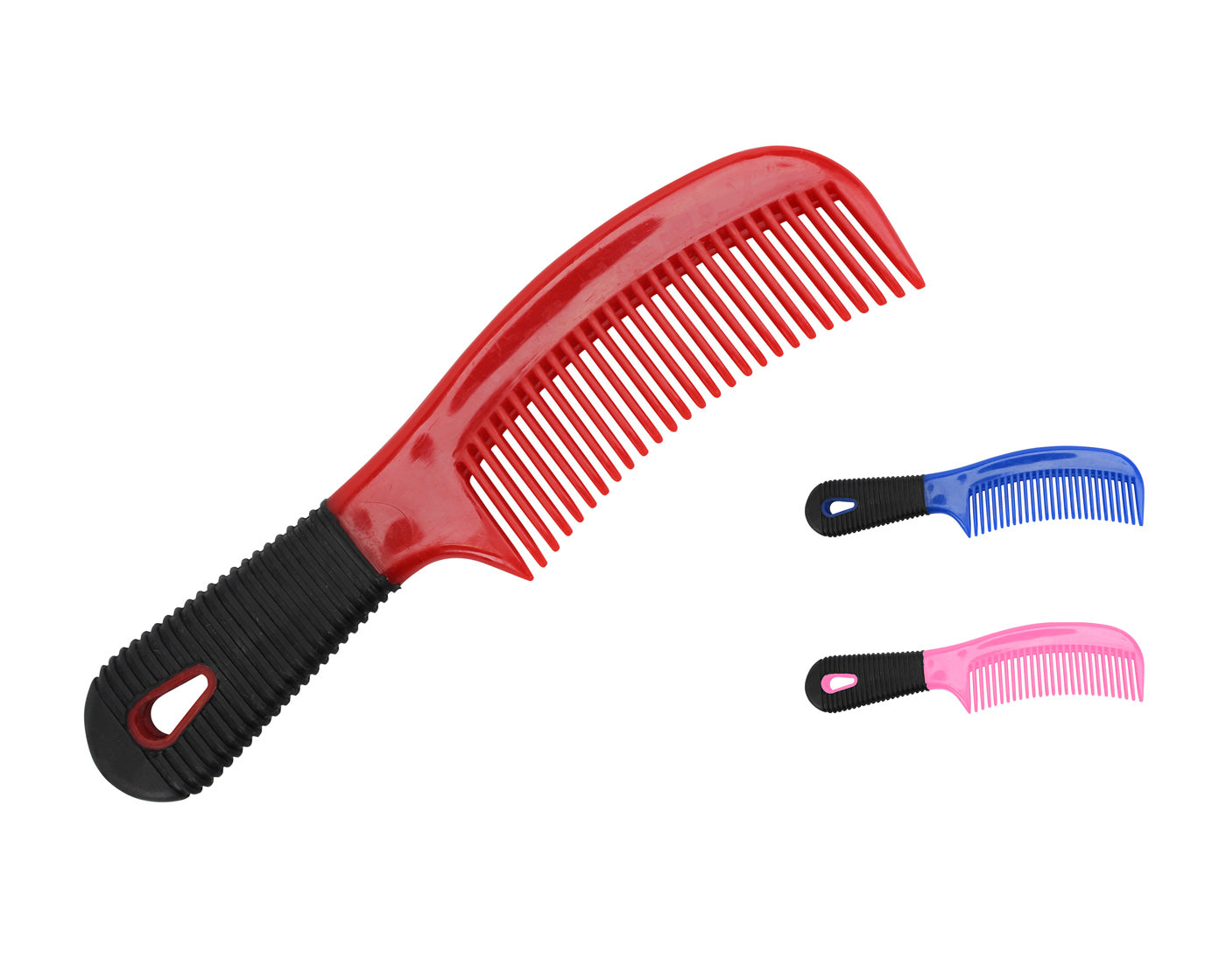 Tahoe Tack Horse Grooming Soft Grip Mane and Tail Comb Available in Three Colors Red 