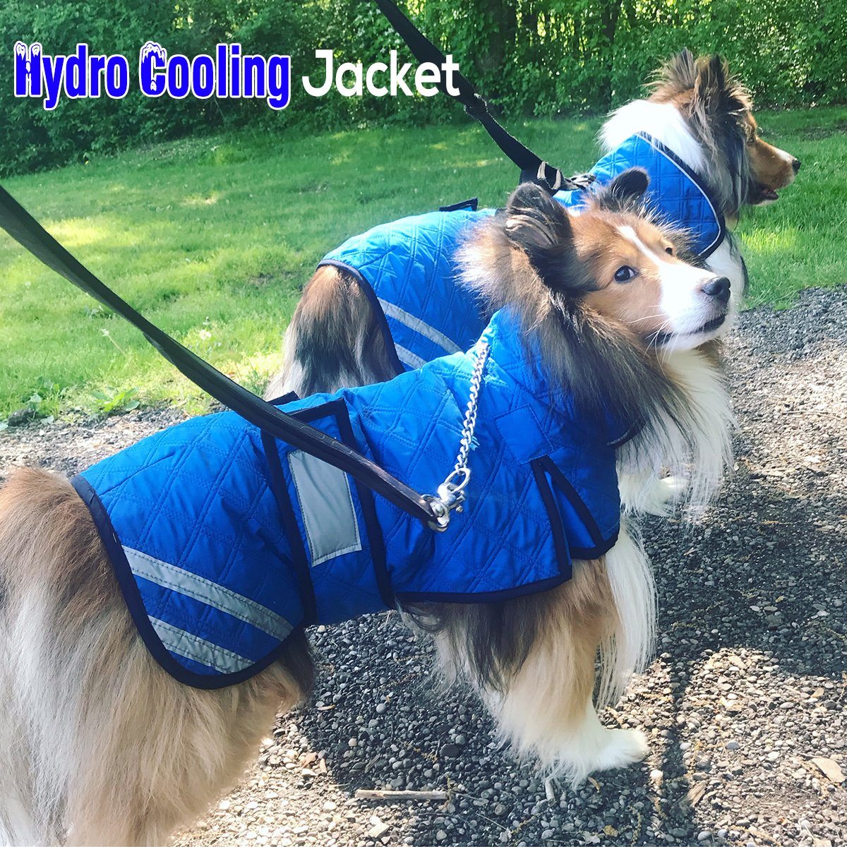 Reflective Hydro Cooling Jacket with Adjustable Belly Band & Harness Compatible Opening 