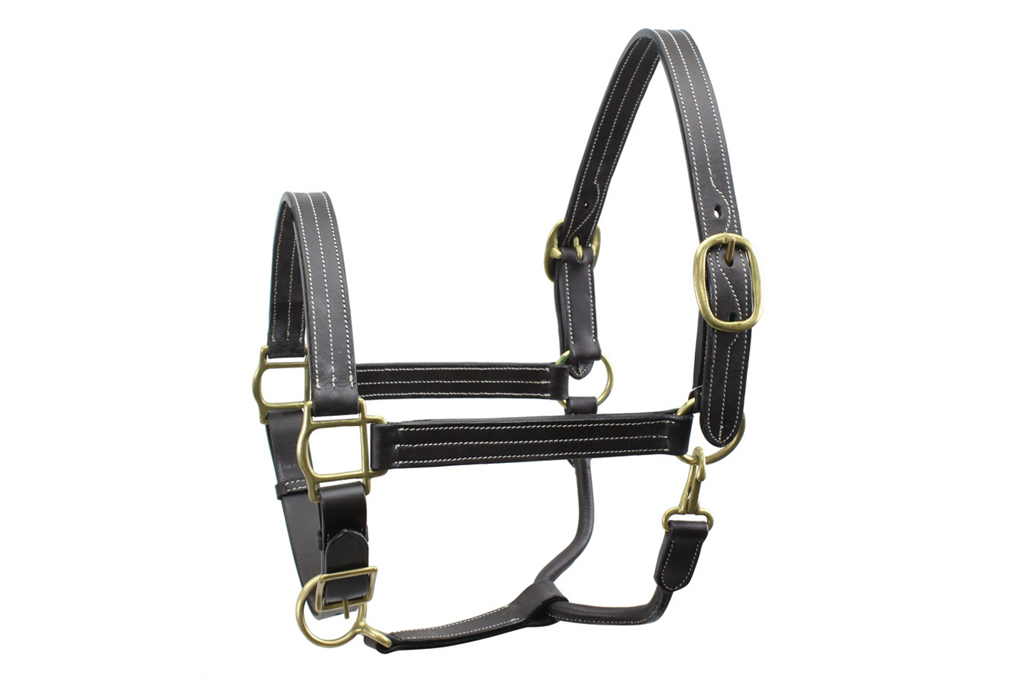 Derby Originals Triple Stitched Double Layer Premium Leather Adjustable Horse Halter 