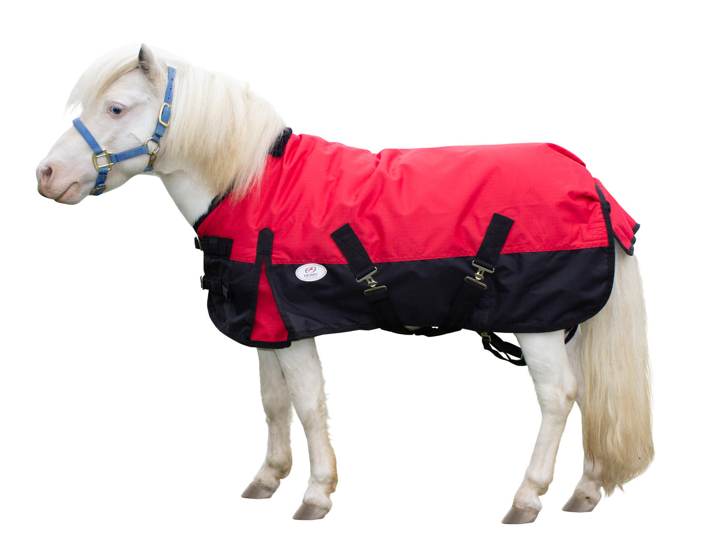 Derby Originals Classic 600D Medium Weight Winter Mini Horse Pony Turnout Blanket Red Main