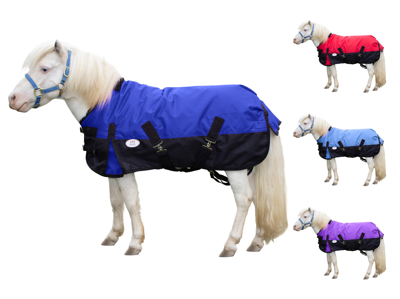 Derby Originals Classic 600D Medium Weight Winter Mini Horse Pony Turnout Blanket Royal Blue