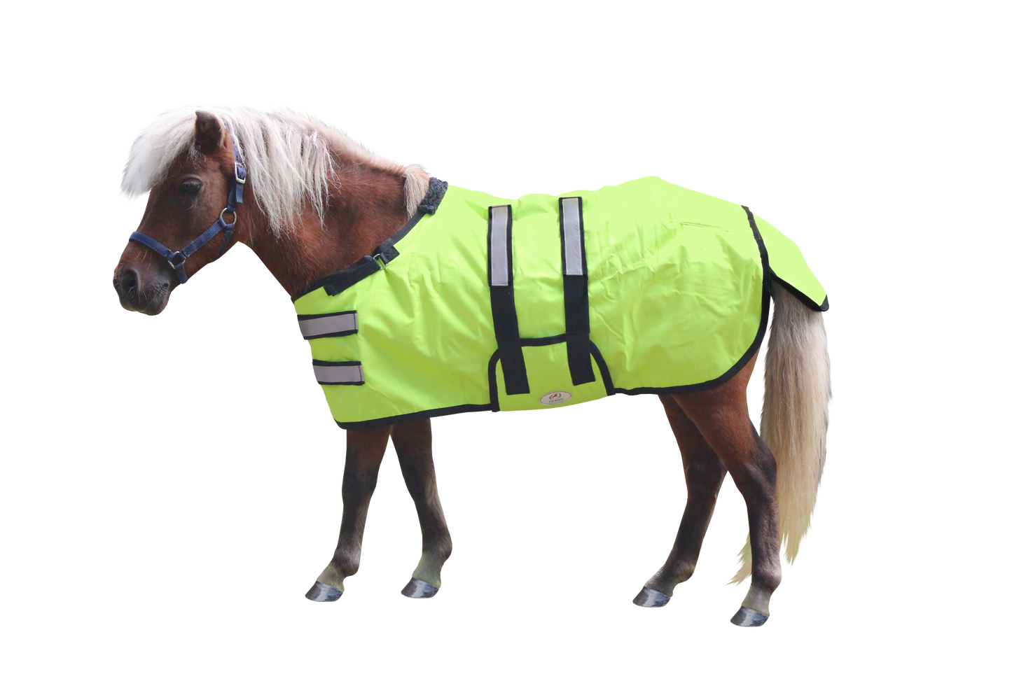 Derby Originals Reflective Safety No Hardware Winter Foal Turnout Blanket Lime Green