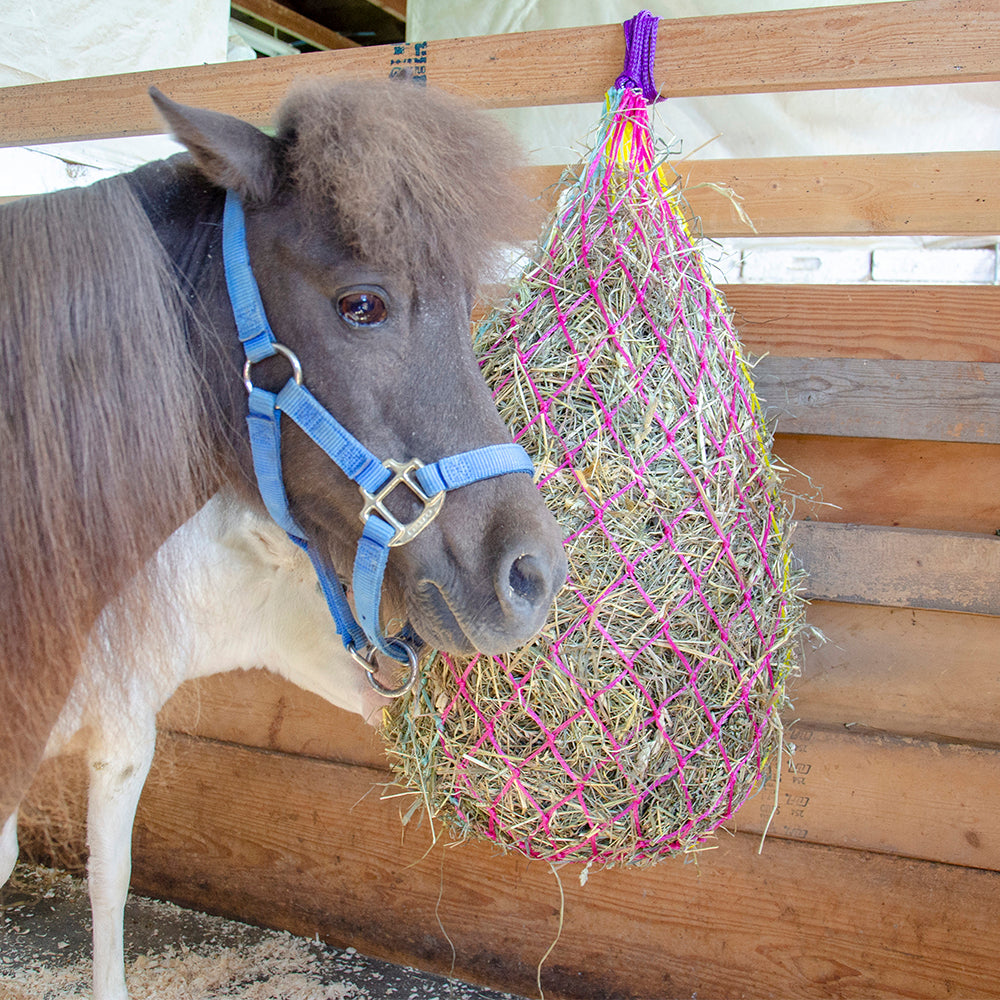 Cotton Candy Slow Feed Hanging Hay Net for Horses