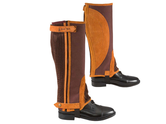 Paris Tack Canvas & Suede Leather Half Chaps