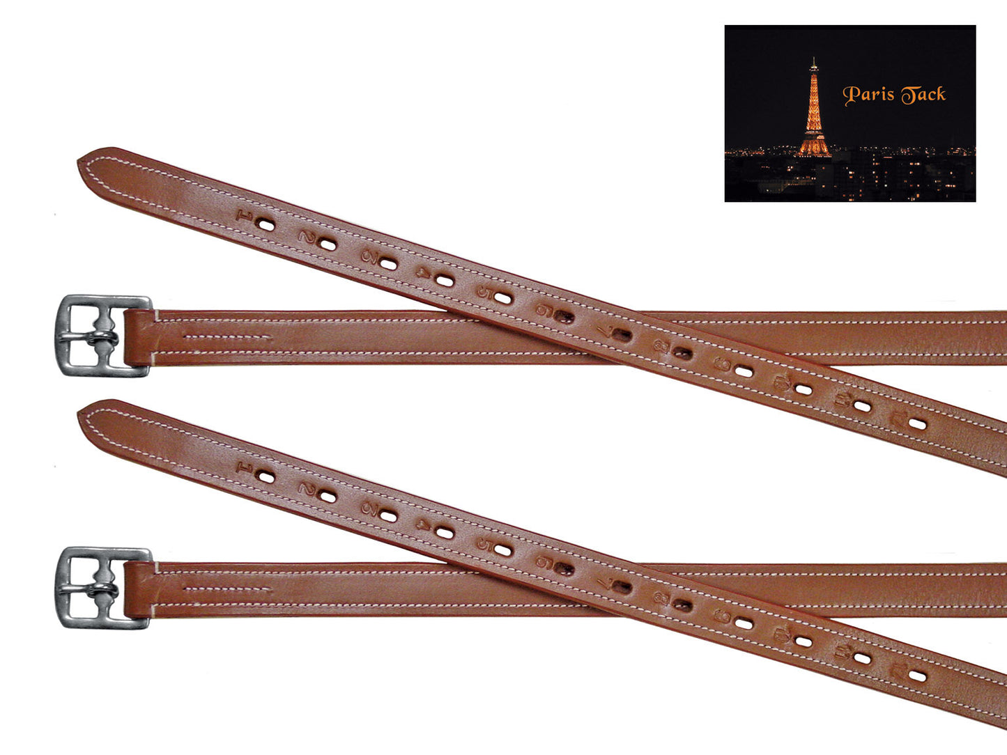 Paris Tack Super Soft Triple Layer Schooling 1" Wide English Stirrup Leathers