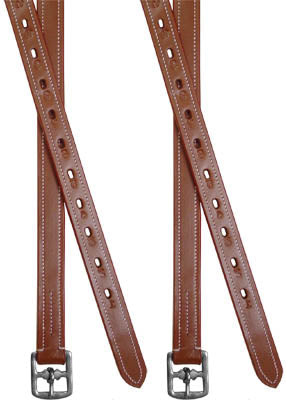 Paris Tack Super Soft Triple Layer Schooling 1" Wide English Stirrup Leathers Brown