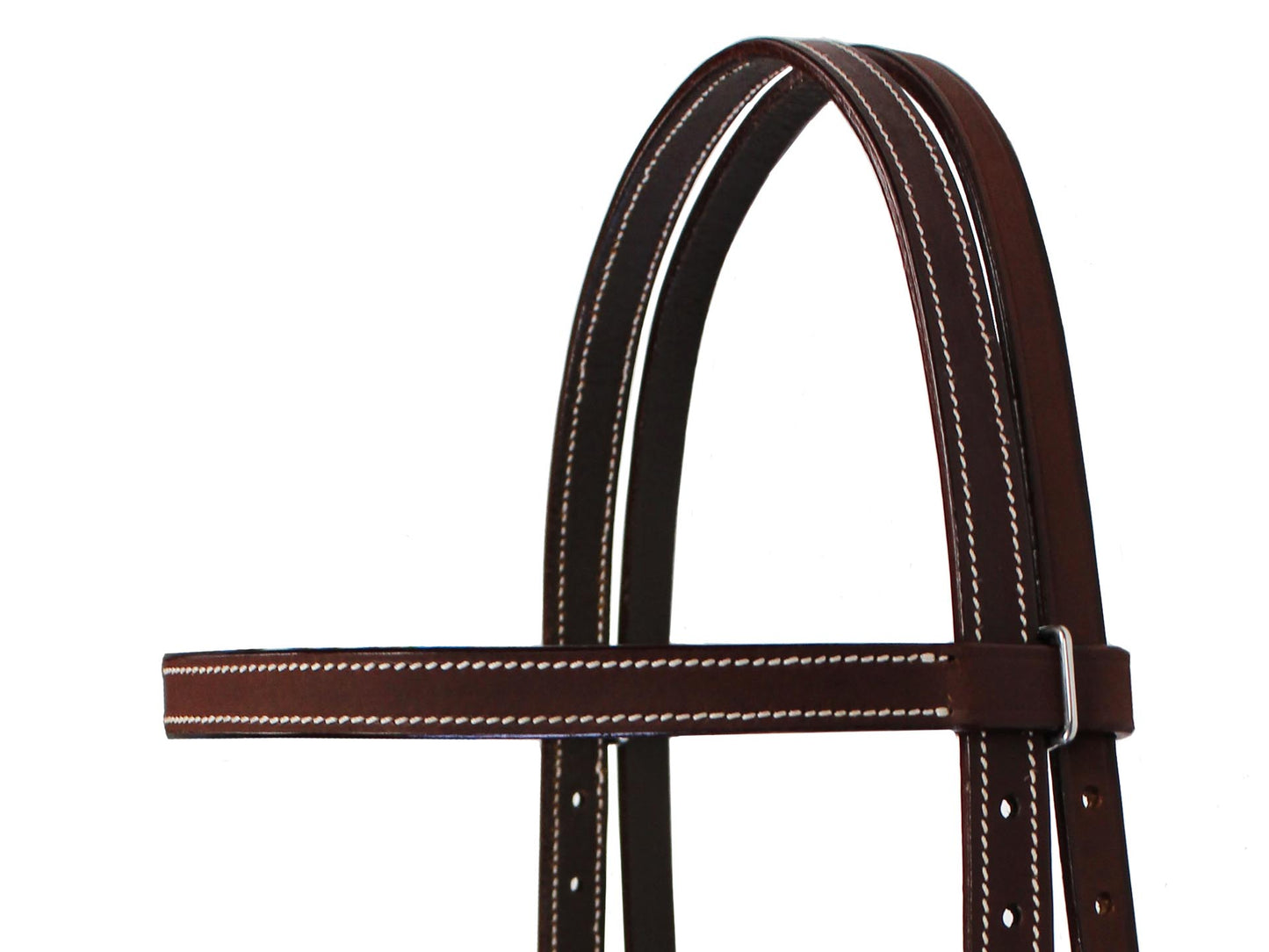 Tahoe Tack Double Stitched Flat Leather Western Browband 