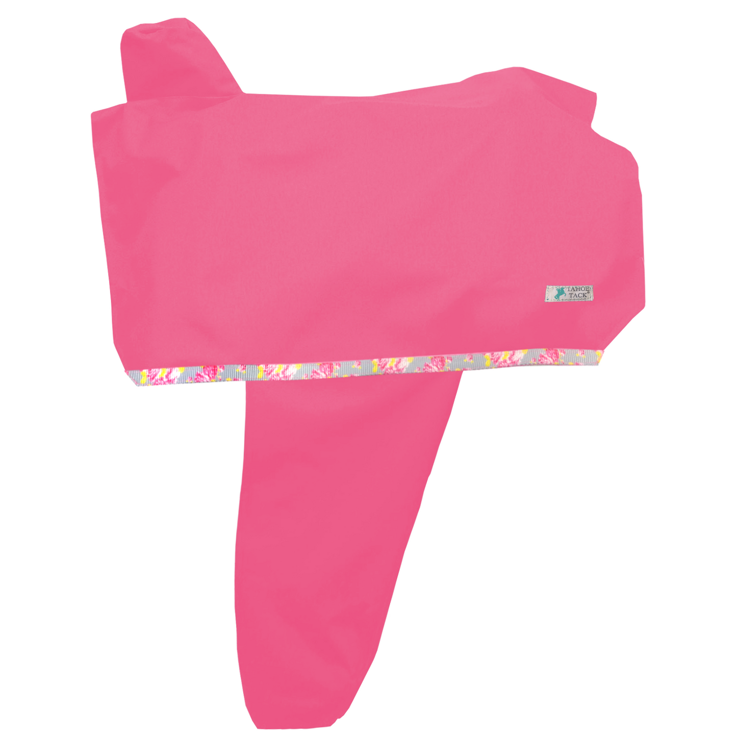 Tahoe Tack Premium Overlay Nylon Western Saddle Cover with 6 Elastic Straps Pink main