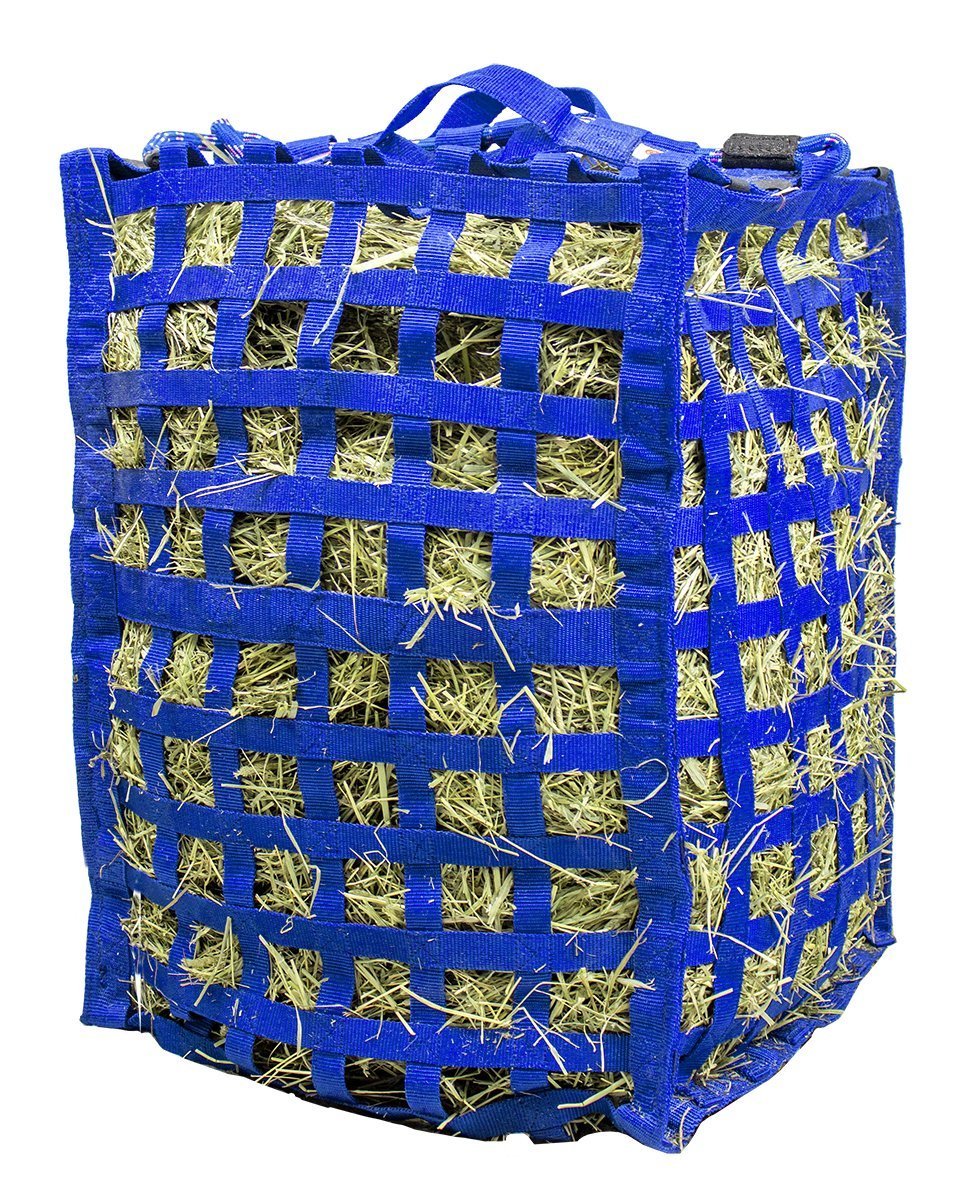 Derby Originals Natural Grazer Slow Feeder Horse Hay Bag with Super Tough Bottom Blue main