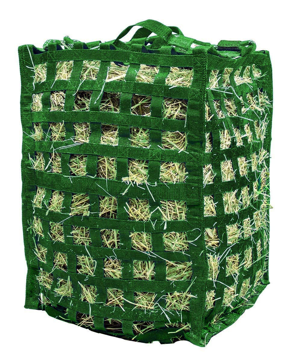 Derby Originals Natural Grazer Slow Feeder Horse Hay Bag with Super Tough Bottom green