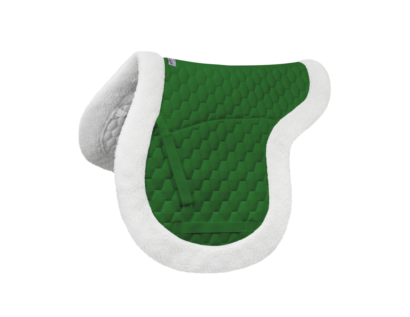 Derby Originals Fleece Padded Contour All Purpose English Saddle Pad Green