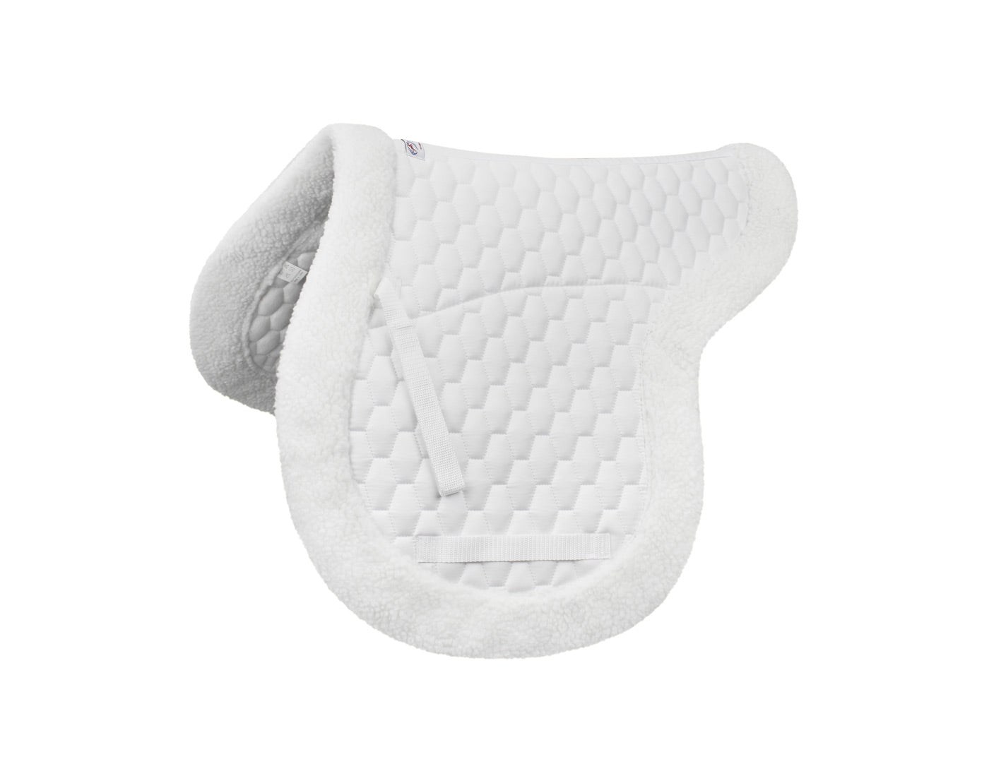 Derby Originals Fleece Padded Contour All Purpose English Saddle Pad White