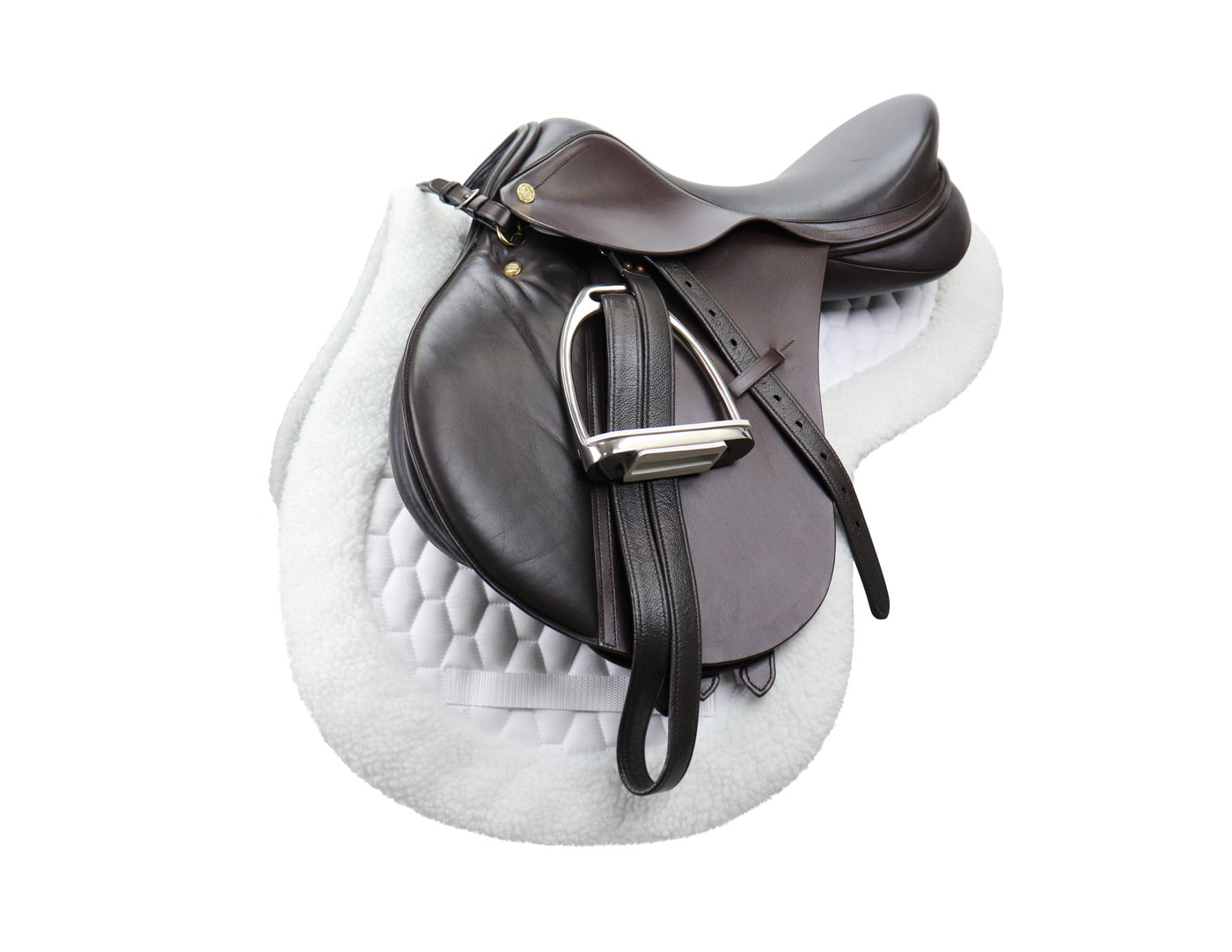 Derby Originals Fleece Padded Contour All Purpose English Saddle Pad Lifestyle