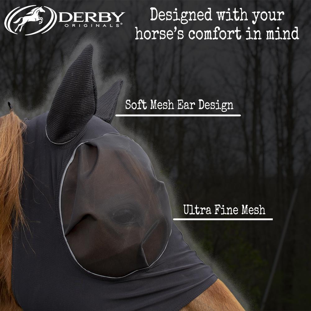 Derby Extra Comfort Lycra Fly Mask Features